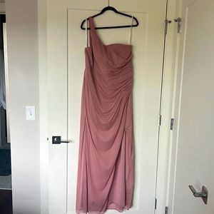 Azazie Dusty Rose One Shoulder Gown
